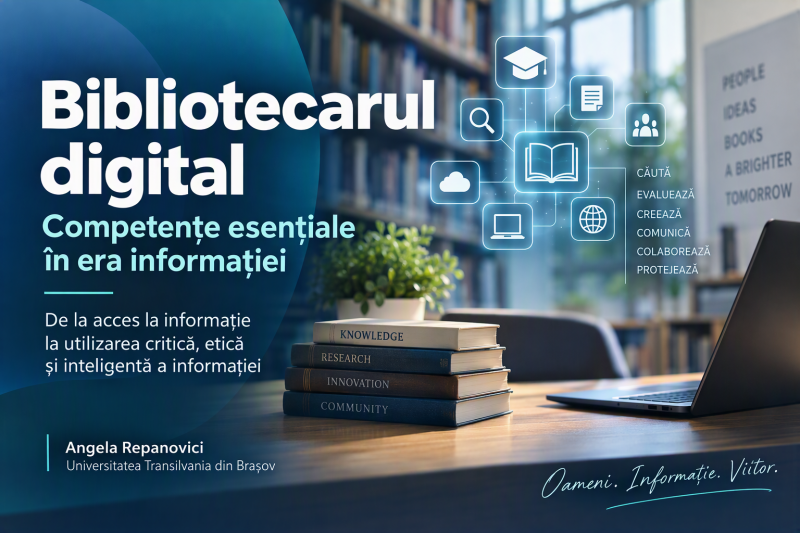 Invitație la cursul online „Bibliotecarul digital: competențe esențiale în era informației”